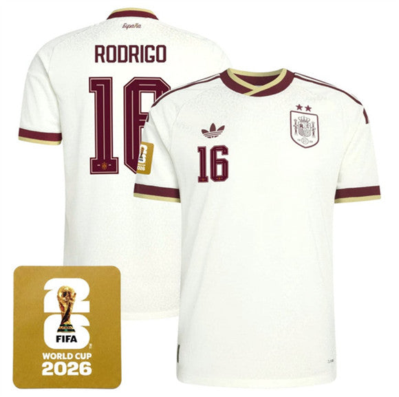 Rodrigo Spain National Team white Away jersey