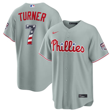 Trea Turner Philadelphia Phillies gray Home jersey