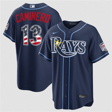 Junior Caminero Tampa Bay Rays navy Home jersey