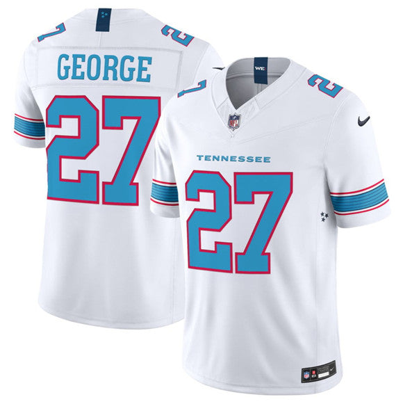 Eddie George Tennessee Titans white Vapor jersey