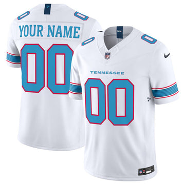 Custom Tennessee Titans white Vapor jersey