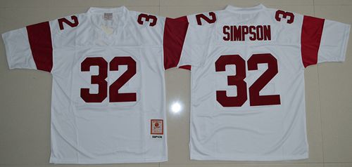 OJ Simpson USC Trojans white jersey