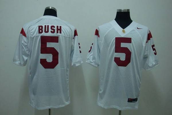 Reggie Bush USC Trojans white jersey