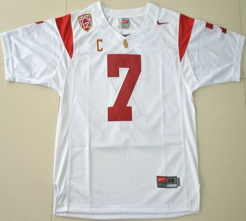 Matt Barkley USC Trojans white jersey
