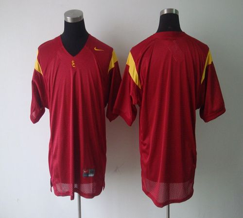 Custom USC Trojans red jersey