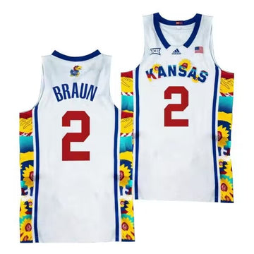 Christian Braun Kansas Jayhawks white jersey