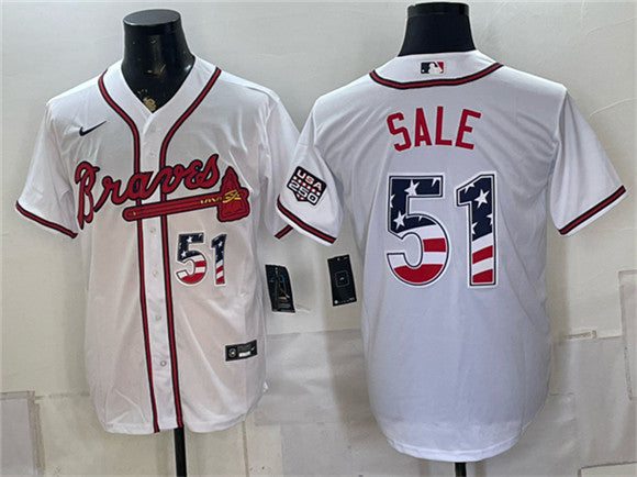 Chris Sale Atlanta Braves white Home jersey