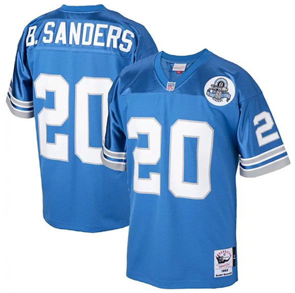 Custom Detroit Lions blue Throwback jersey