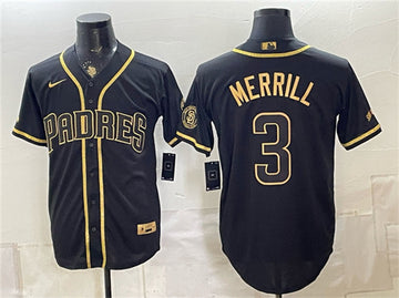 Jackson Merrill San Diego Padres black jersey