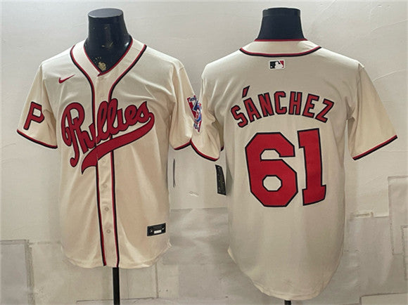 Cristopher Sánchez Philadelphia Phillies cream jersey
