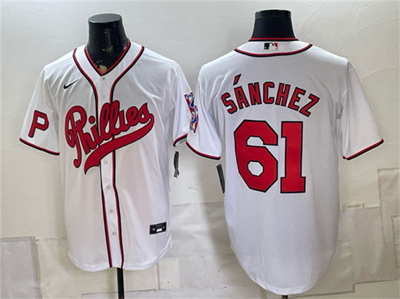 Cristopher Sánchez Philadelphia Phillies white jersey
