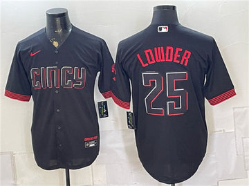 Rhett Lowder Cincinnati Reds black City Connect jersey