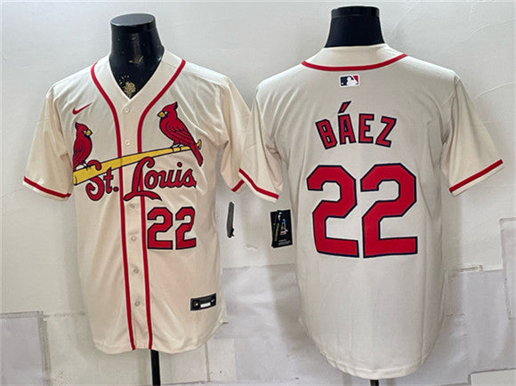 Joshua Báez St. Louis Cardinals cream Limited jersey