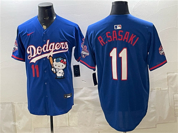 Roki Sasaki Los Angeles Dodgers royal jersey