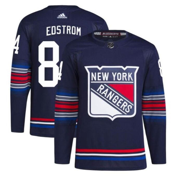 Adam Edstrom New York Rangers navy jersey