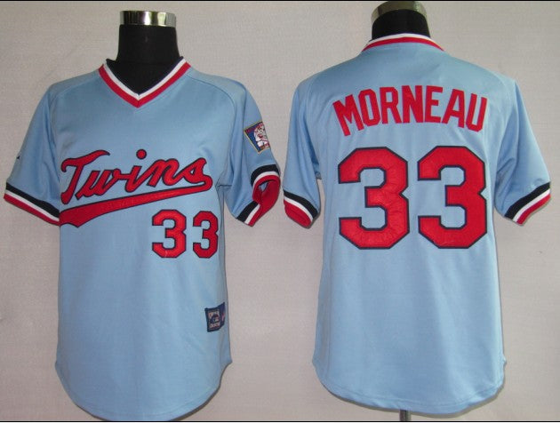 Justin Morneau Minnesota Twins blue Throwback jersey