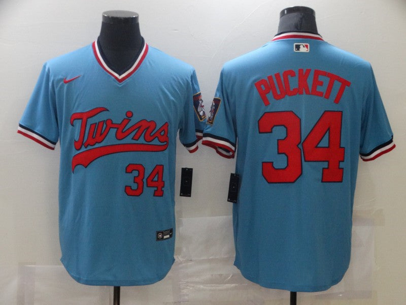 Kirby Puckett Minnesota Twins blue jersey