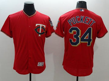 Kirby Puckett Minnesota Twins red Authentic jersey
