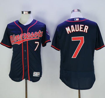 Joe Mauer Minnesota Twins navy Authentic jersey