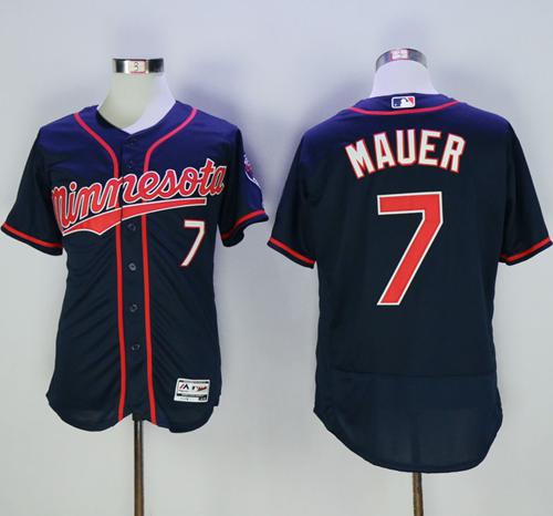 Joe Mauer Minnesota Twins navy Authentic jersey