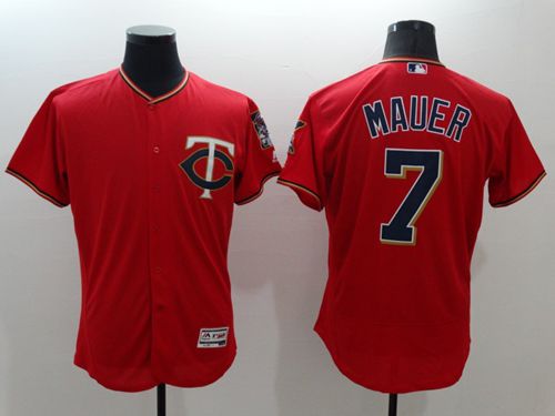 Joe Mauer Minnesota Twins red Authentic jersey