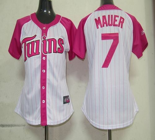Joe Mauer Minnesota Twins white-pink Fashion jersey