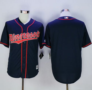 Custom Minnesota Twins navy Alternate jersey