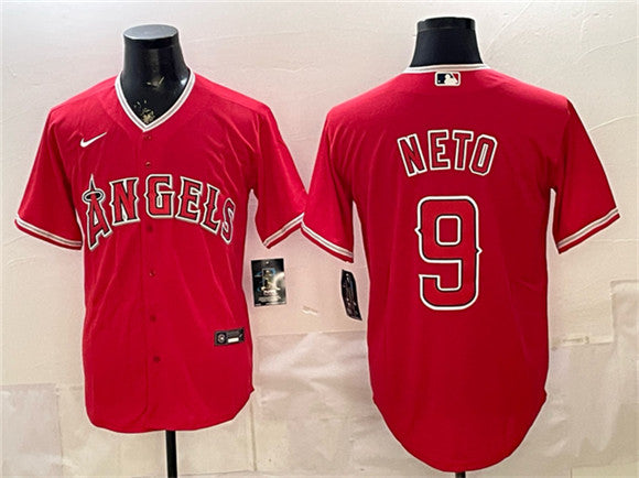 Zach Neto Los Angeles Angels red jersey