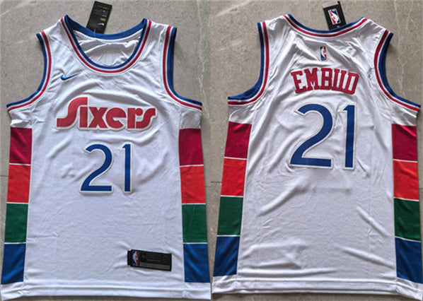 Joel Embiid Philadelphia 76ers white City Edition jersey