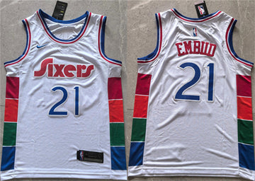 Joel Embiid Philadelphia 76ers white City Edition jersey