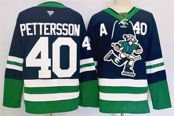 Elias Pettersson Vancouver Canucks navy Reverse Retro jersey