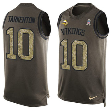 Fran Tarkenton Minnesota Vikings green Salute To Service jersey