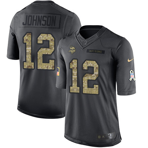 Charles Johnson Minnesota Vikings black Salute To Service jersey