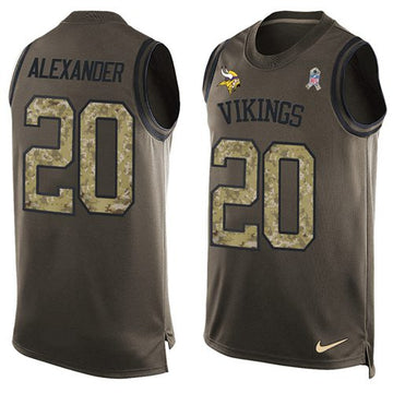 Mackensie Alexander Minnesota Vikings green Salute To Service jersey