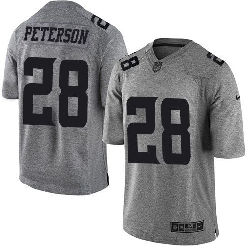 Adrian Peterson Minnesota Vikings gray jersey