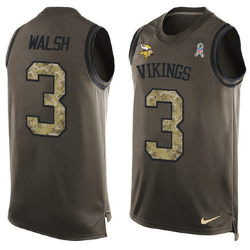 Blair Walsh Minnesota Vikings green Salute To Service jersey