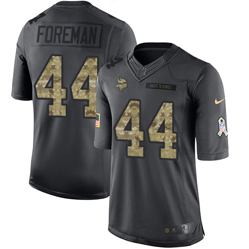 Chuck Foreman Minnesota Vikings black Salute To Service jersey