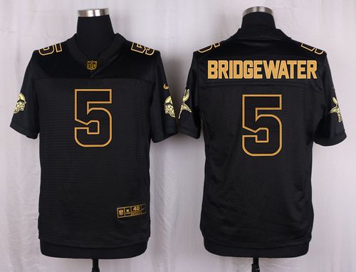 Teddy Bridgewater Minnesota Vikings black Gold Collection jersey