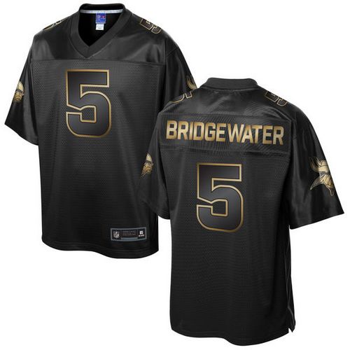 Teddy Bridgewater Minnesota Vikings black Gold Collection jersey