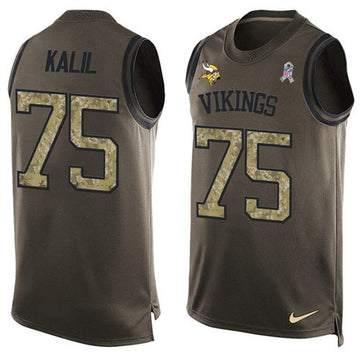 Matt Kalil Minnesota Vikings green Salute To Service jersey