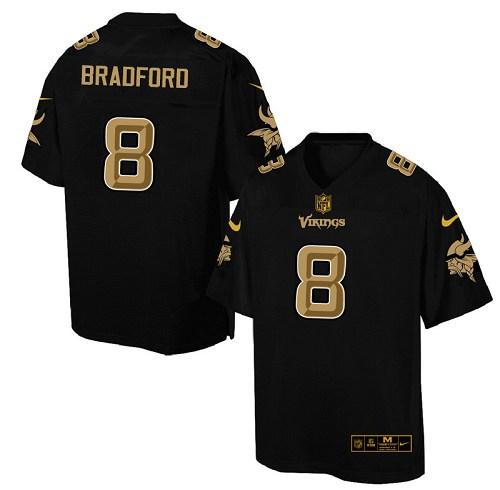 Sam Bradford Minnesota Vikings black Gold Collection jersey