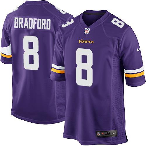 Sam Bradford Minnesota Vikings purple Elite jersey