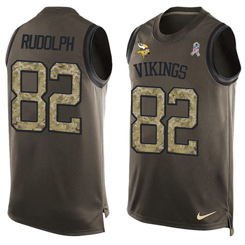 Kyle Rudolph Minnesota Vikings green Salute To Service jersey