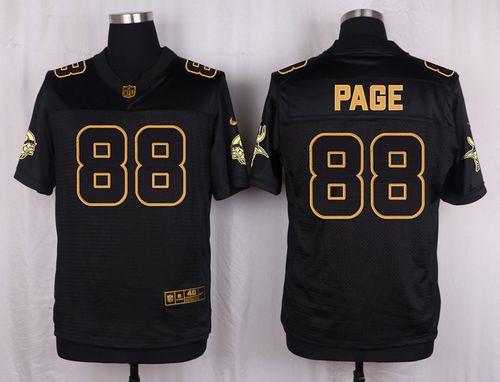 Alan Page Minnesota Vikings black Gold Collection jersey
