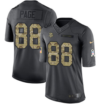 Alan Page Minnesota Vikings black Salute To Service jersey