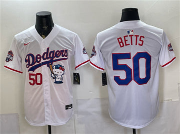 Mookie Betts Los Angeles Dodgers white jersey