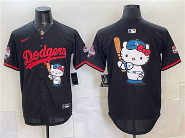 Team Big Logo Los Angeles Dodgers black jersey