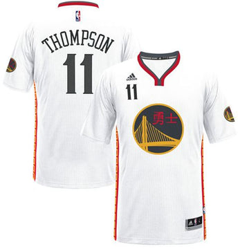Klay Thompson Golden State Warriors white jersey