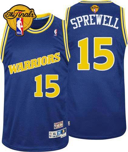 Latrell Sprewell Golden State Warriors blue Throwback jersey