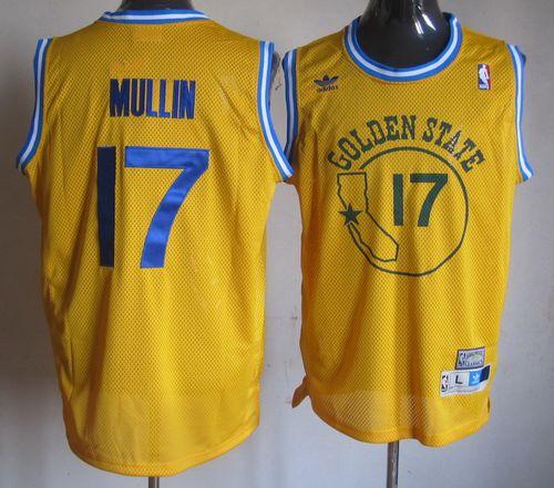 Chris Mullin Golden State Warriors gold Throwback jersey